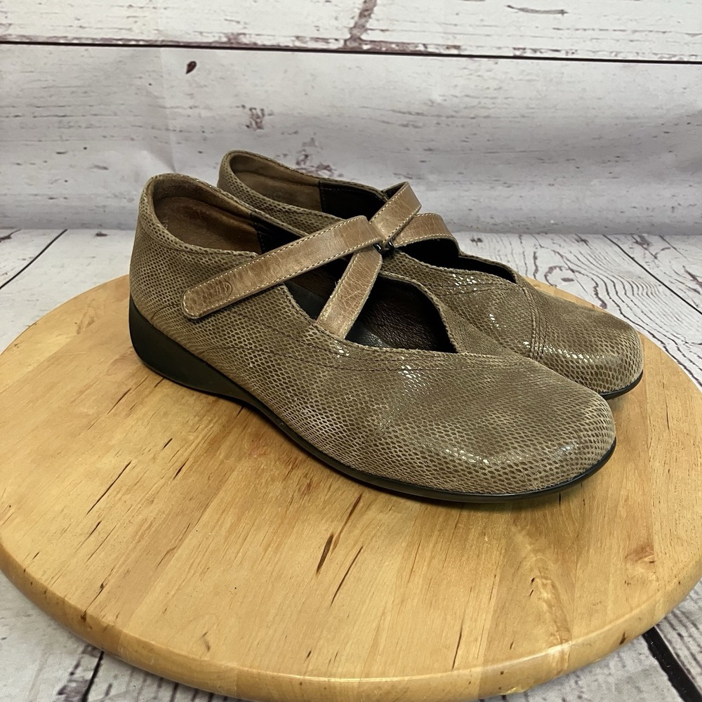 WOLKY Shoes Women Sz 40 9 Passion Brown Caviar Leather Z-Strap Mary Jane Comfort